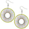 Yellow Multicolor Woven Thread Earrings