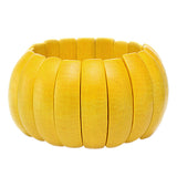 Yellow Wooden Arch Stretch Bracelet