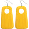 Yellow Cutout Wooden Earrings
