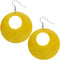 Yellow Wooden Earrings
