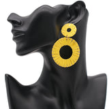 Yellow Wrapped Thin Earrings