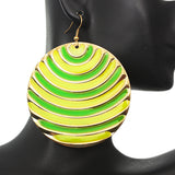 Yellow Striped Earrings