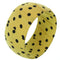 Yellow Black Polka Dot Bangle Bracelet
