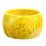 Yellow Spotted Round Hinged Bracelet