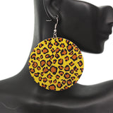 Yellow Round Thin Spotted Earrings