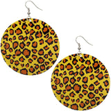 Yellow Round Thin Spotted Earrings