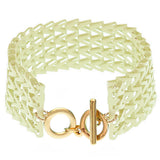 Yellow Chevron Toggle Chain Bracelet