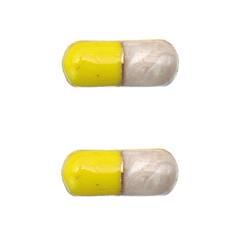 Yellow Mini Pill Capsule Stud Earrings