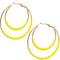Yellow hoop earrings