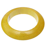 Yellow Round Wooden Saucer Bracelet