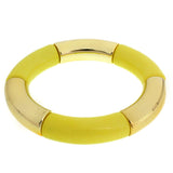 Yellow Glossy Stretch Tube Bracelet