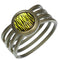 Yellow Zebra Gemstone Hinged Bracelet