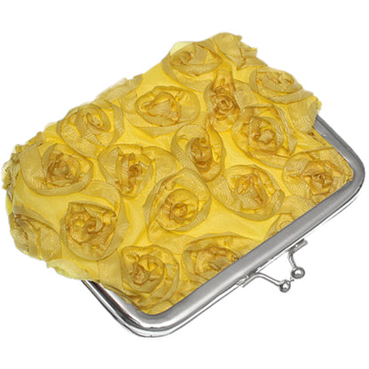 Yellow Kisslock Flower Coin Purse