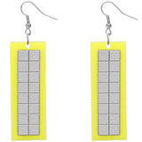 Yellow Triangle Earrings