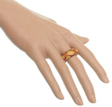 Manilla Orange Wooden Bohemian Ring