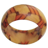 Manilla Orange Wooden Bohemian Ring